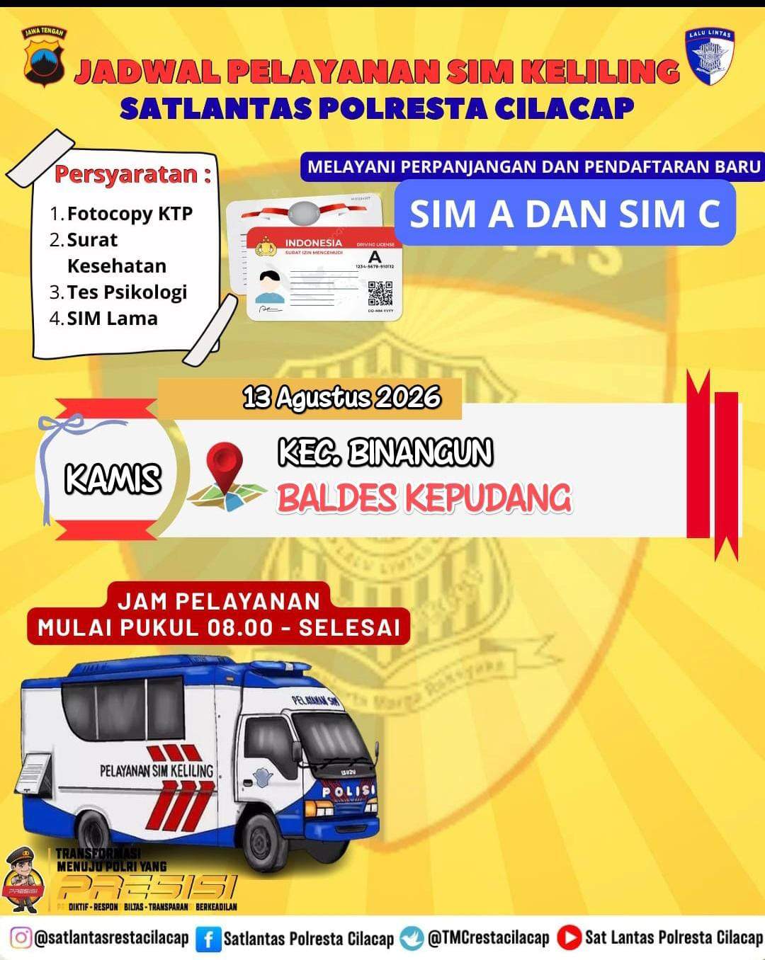 Pelayanan SIM Keliling di Balai Desa Kepudang