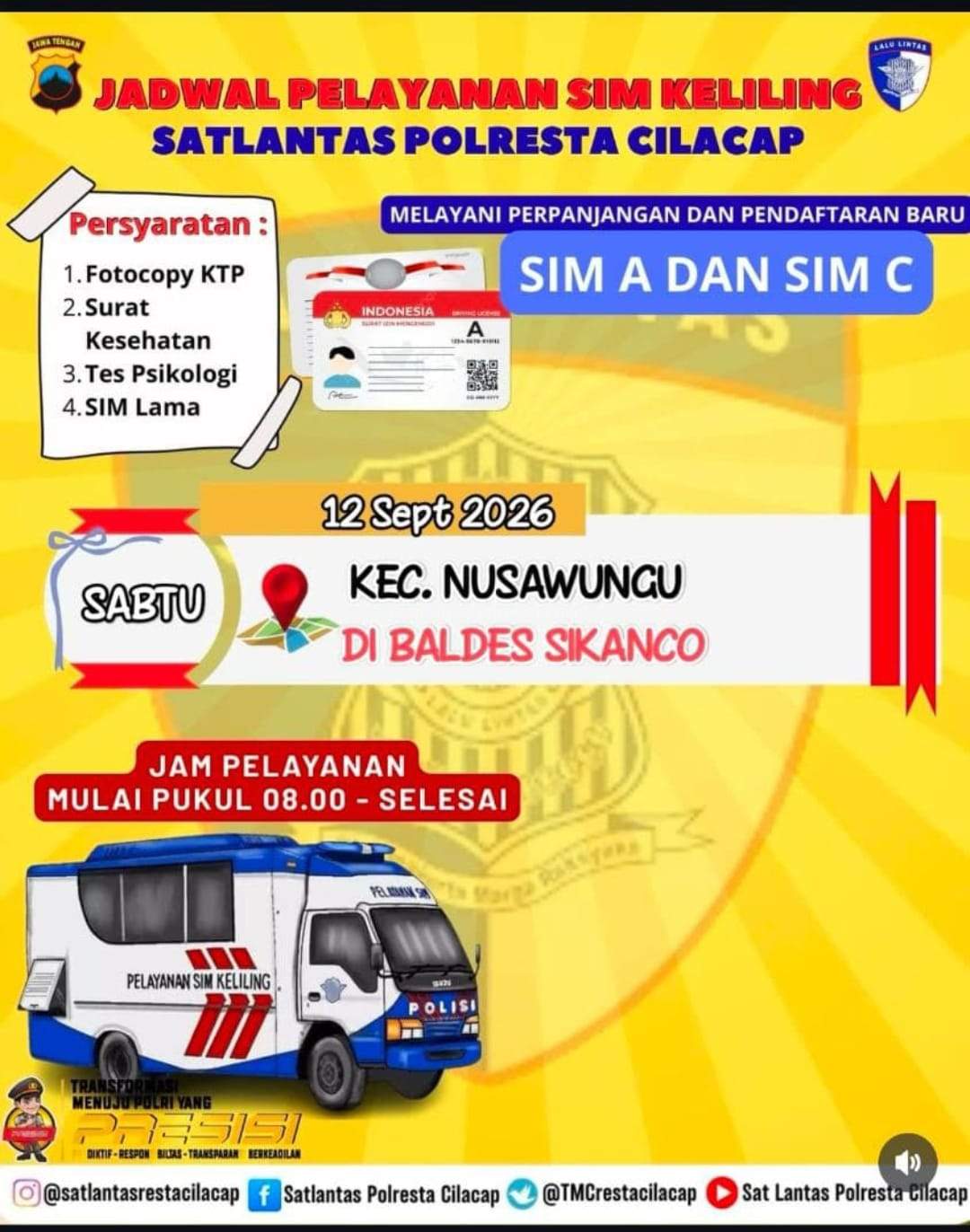 Pelayanan SIM Keliling di Balai Desa Sikanco